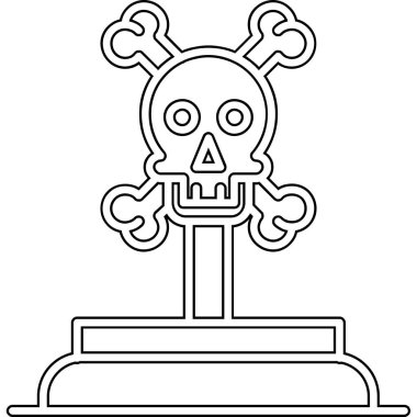 Meksika kültürünün kafatası ve kemikleri ve tarihi tema izole edilmiş tasarım vektörü çizimi