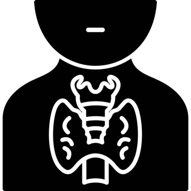 Kanser vücut ikonu. Web için basit bir vücut vektör simgesi çizimi