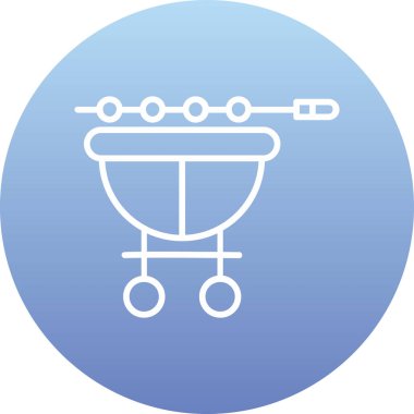 Moda Biçimli El Arabası Simgesi İzole Arkaplan