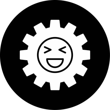 Mutlu bir gülümseme simgesinin vektör çizimi