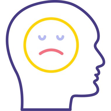 Ağlayan yüz simgesi vektör illüstrasyonu