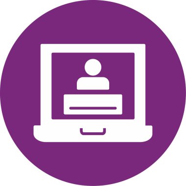 Bilgisayar. Web simgesi basit illüstrasyon