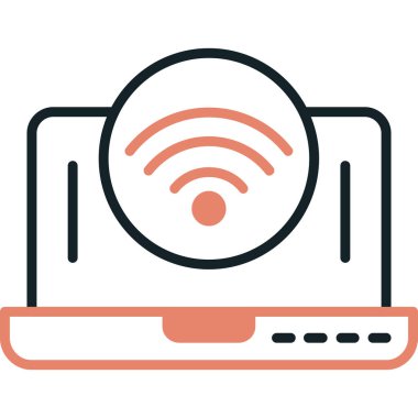 dizüstü bilgisayar web simgesi, vektör illüstrasyonu