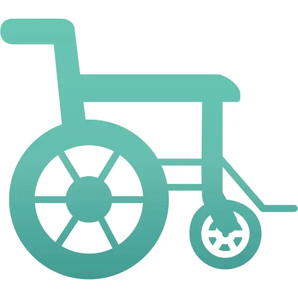Tekerlekli sandalye ikonu. Web için basit tekerlekli sandalye vektör simgeleri çizimi