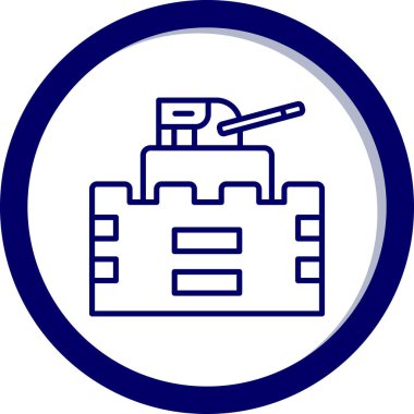 askeri vektör simgesi modern basit beyaz