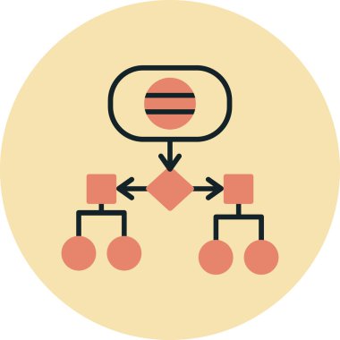 İş düz simgesi, vektör illüstrasyonu