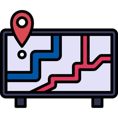 Harita işaretleyici simgesi, vektör illüstrasyonu