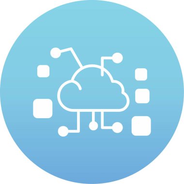 bulut hesaplama vektörü simgesi