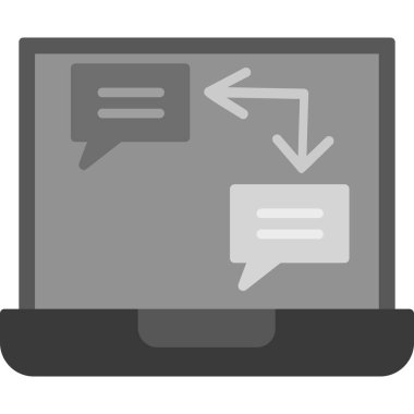 Mesaj var. Web simgesi basit illüstrasyon