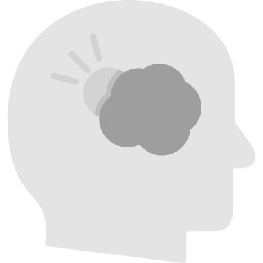 beyin ikonu vektör illüstrasyonu