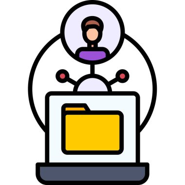 çalışan yönetim simgesi vektörü