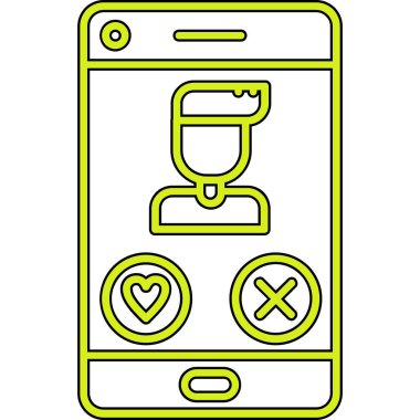 Bir telefon simgesinin vektör illüstrasyonu