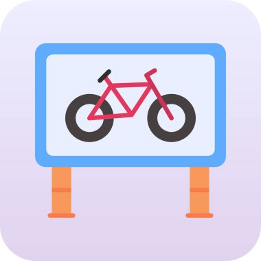 Bisiklet simgesi, vektör illüstrasyonu