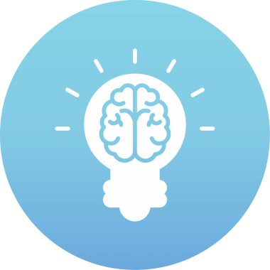 Moda Biçimli Beyin Simgesi İzole Arkaplan