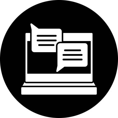 Sohbet simgesinin vektör illüstrasyonu