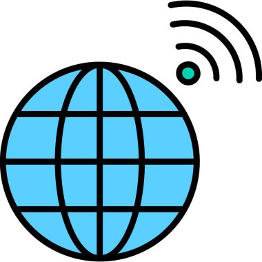 Küre. Web simgesi basit illüstrasyon