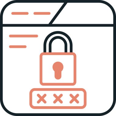 veri güvenlik vektörü simgesi modern basit tasarım