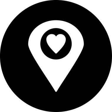 konum pin haritası simgesi ana hat biçiminde