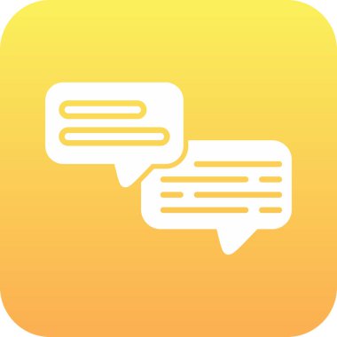 Sohbet simgesi vektör illüstrasyonu