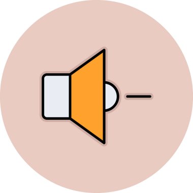 Hoparlör simgesinin vektör çizimi