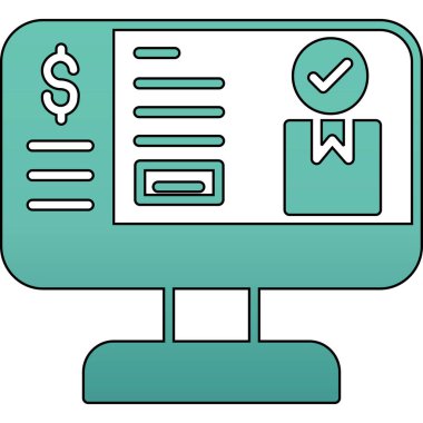 ödeme listesi simgesi renk özet vektörü