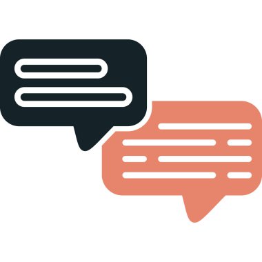 Konuşma kabarcıklar simgesini, basit vektör çizim