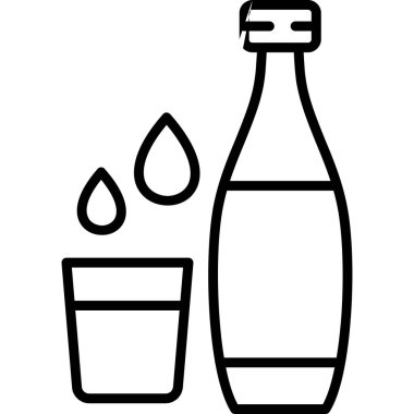 içecek cam ikonu ana hatlarıyla