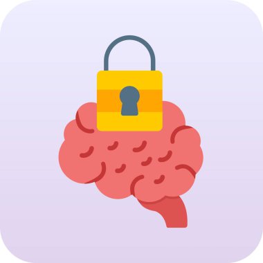 Düz biçimli akıllı telefon simgesine sahip beyin