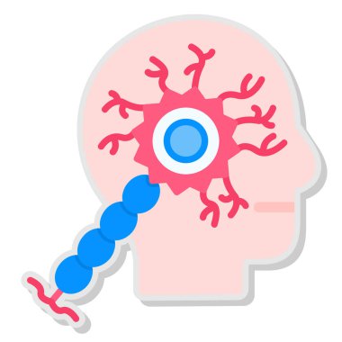 İnsan beyni ikonu. Beyaz arkaplanda izole edilmiş web tasarımı için insan beyin vektör simgesi