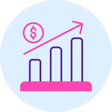 İş büyümesi simgesinin vektör illüstrasyonu