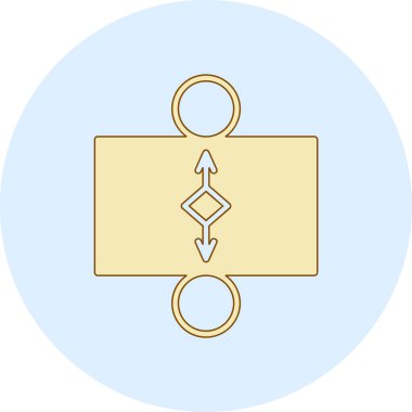 Oklar ve çemberin vektör çizimi