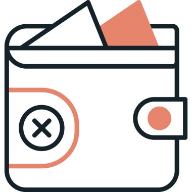 cüzdan simgesi modern vektör illüstrasyonu