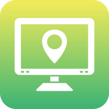 konum simgesi, vektör çizimi