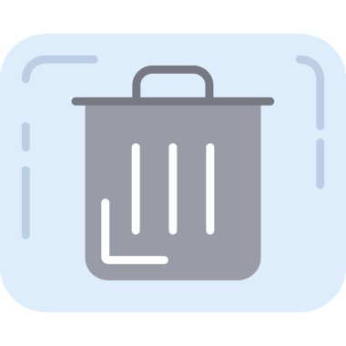 Çöp kutusu simgesi vektör illüstrasyonu