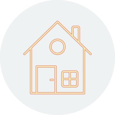 Bir ev simgesinin vektör illüstrasyonu