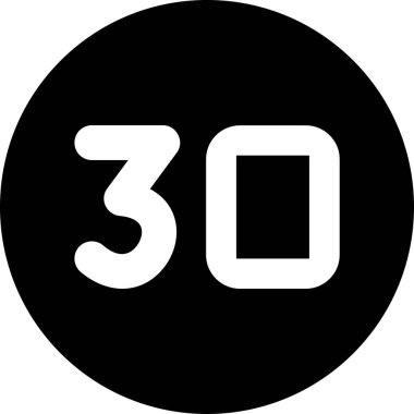 Beyaz arkaplanda 0 numaralı simge