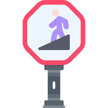 Kırmızı şemsiye simgesi olan bir adamın vektör çizimi