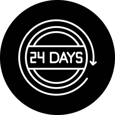 24 saat servis vektör çizimi