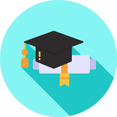 mezuniyet şapka vektör simgesi