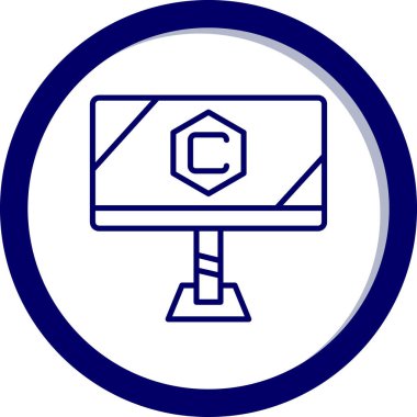 Bilgisayar simgesinin vektör illüstrasyonu