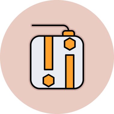 sırt çantası simgesi vektör illüstrasyonu