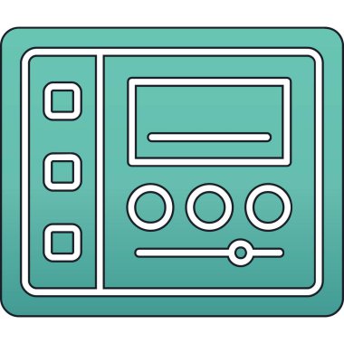 denetim denetimi uzaktan kontrol renk ikonu vektör çizimi