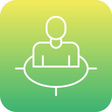 eşsiz kullanıcı arayüzü vektör çizgisi simgesi