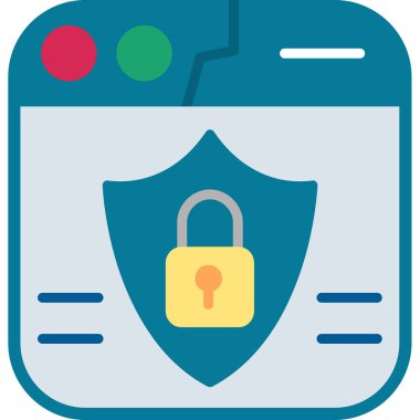 güvenlik kilidi ikon vektör illüstrasyonu