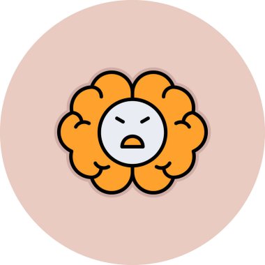 kızgın emoji simgesi, vektör illüstrasyon tasarımı