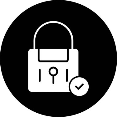 Kilit. Web simgesi basit illüstrasyon