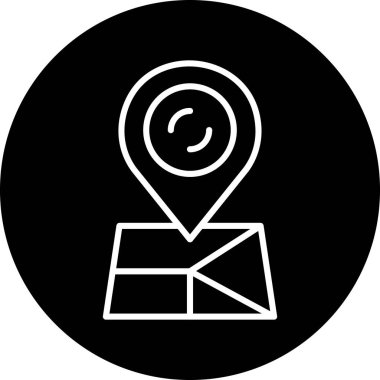 Vektör konumu simge illüstrasyonu