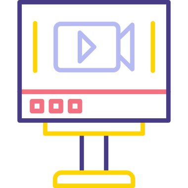 video simgesi. Basit resimleme