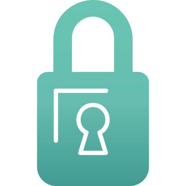 Kilit. Web simgesi basit illüstrasyon