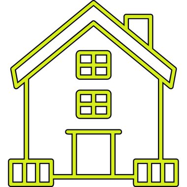 Bina. Web simgesi basit illüstrasyon